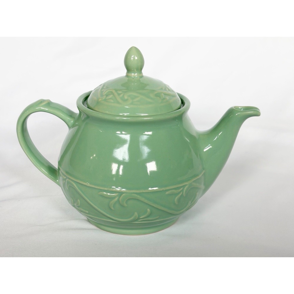 Vintage Shawnee Pottery Green Teapot Ceramic 1940's